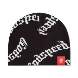 White and Black Beanie