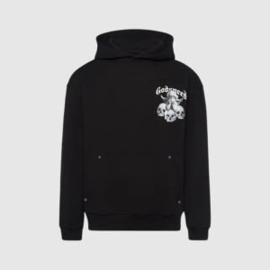 Front view of the GODSPEED Circle Of Life Hoodie in black.