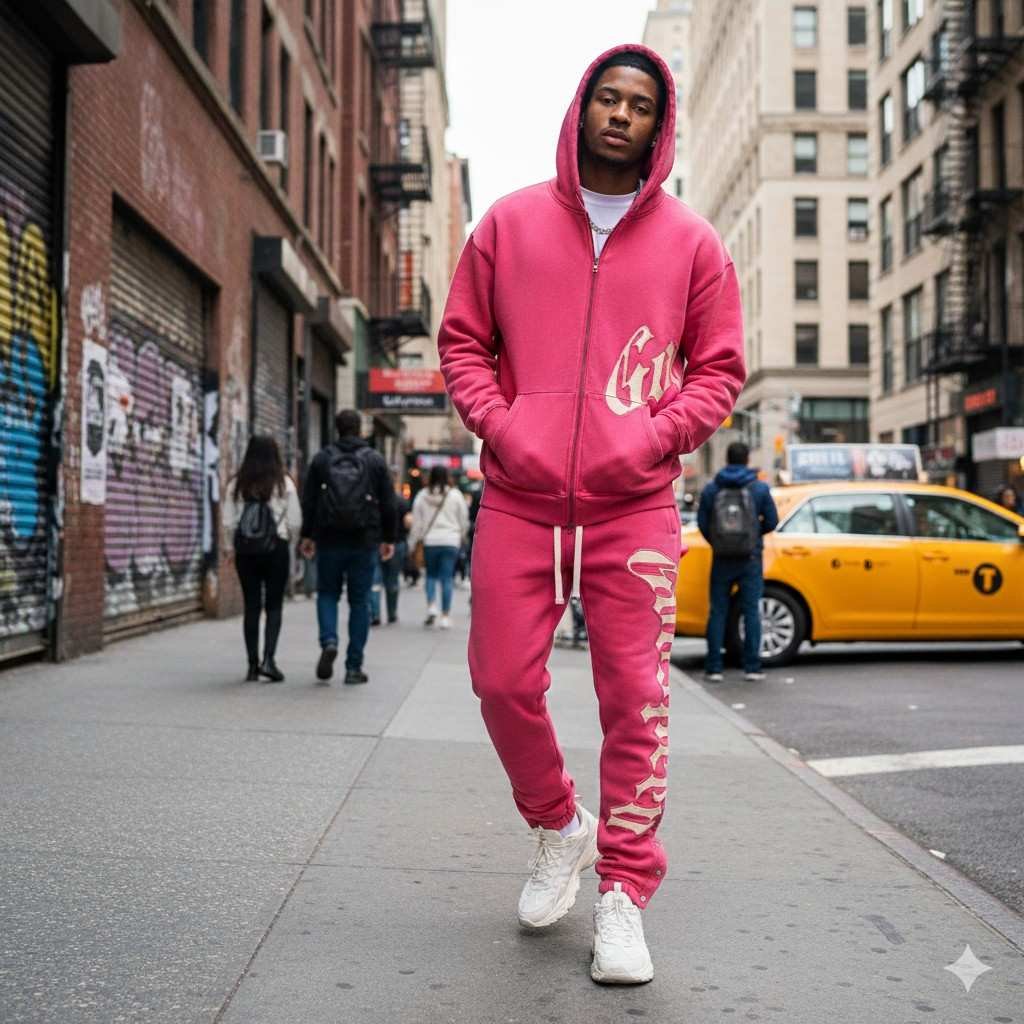 Pink men’s sweatsuit