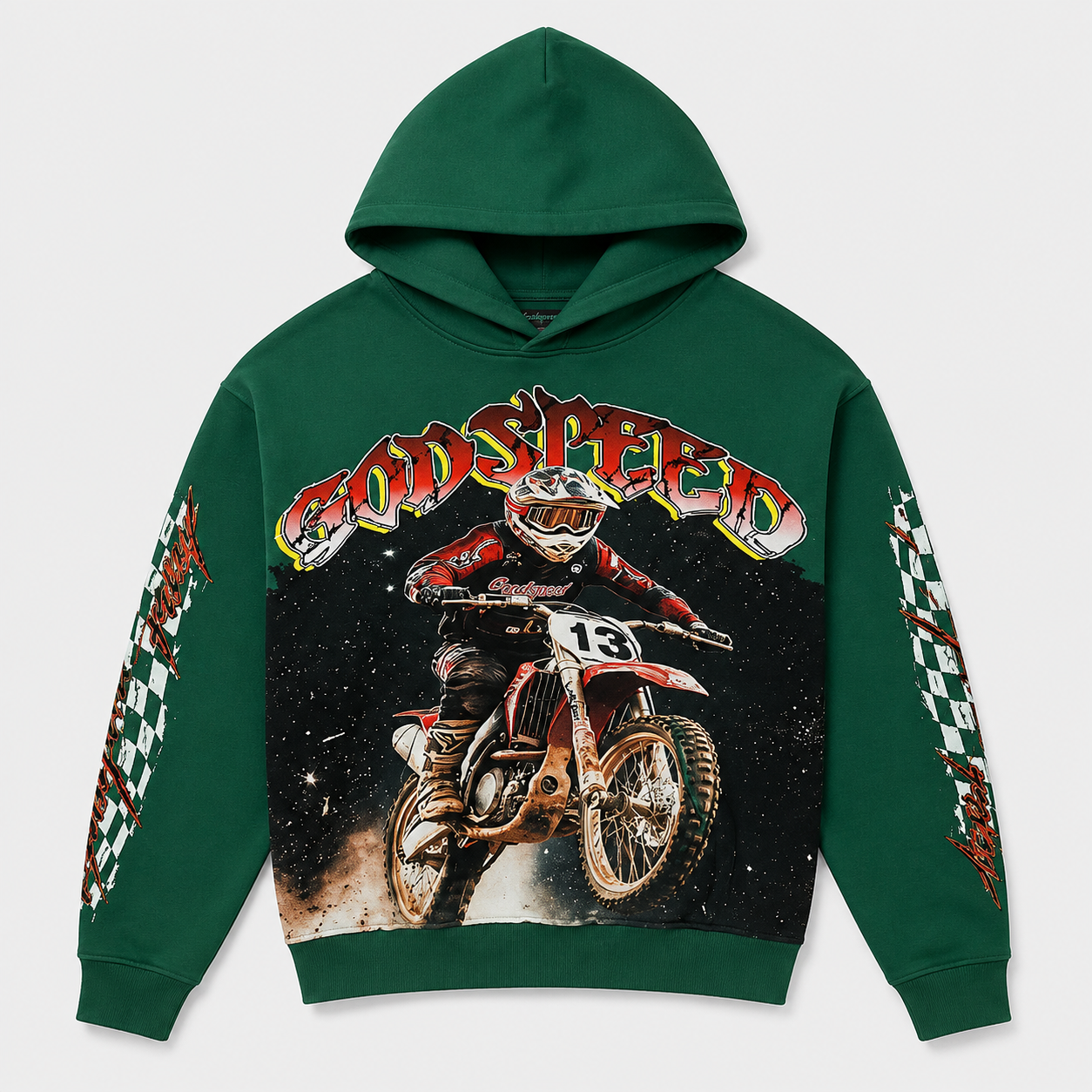 godspeed motocross art-sleeve hoodie godspeed motocross art-sleeve hoodie