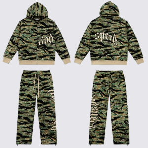 Godspeed Tiger Camo Zip Up Sweatsuit