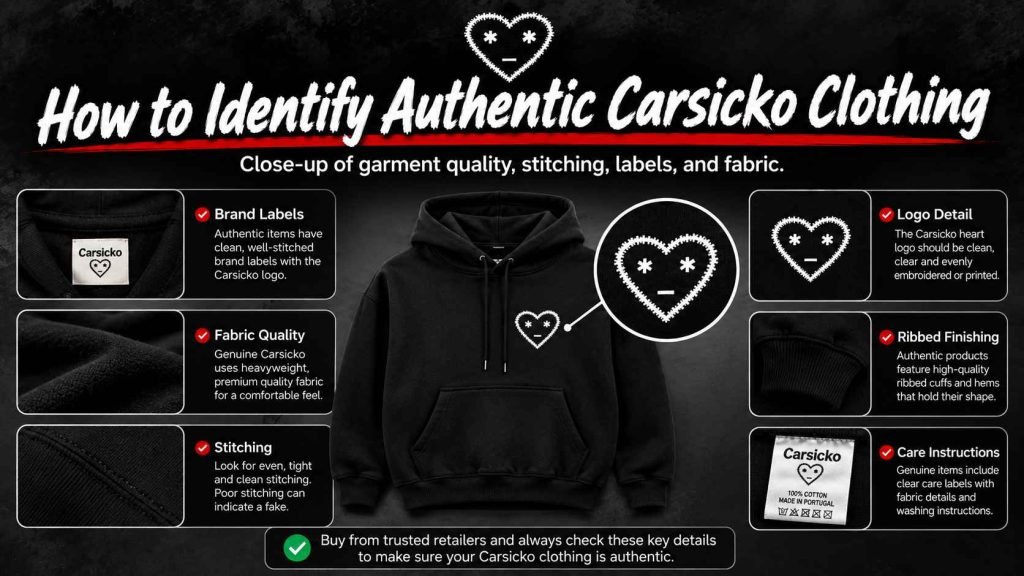 how to identify authentic carsicko clothing