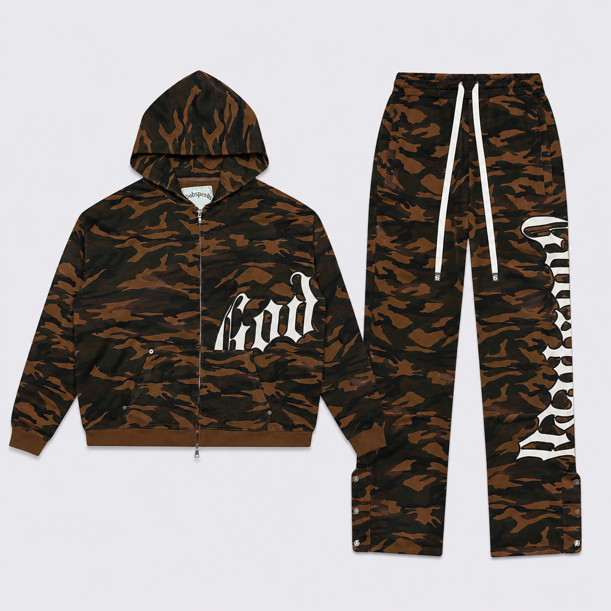 godspeed v2 brown camo sweatsuit godspeed v2 brown camo sweatsuit