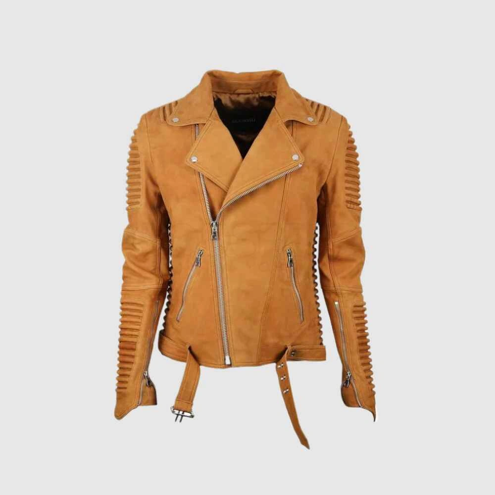 godspeed brown moto jacket