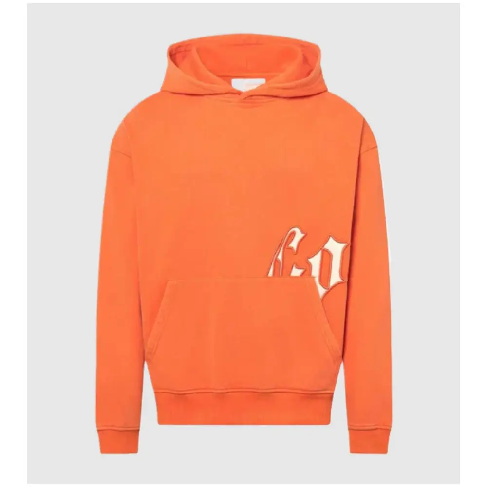 godspeed grey and orange hoodie