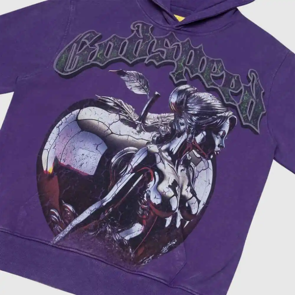 godspeed hoodie purple logo