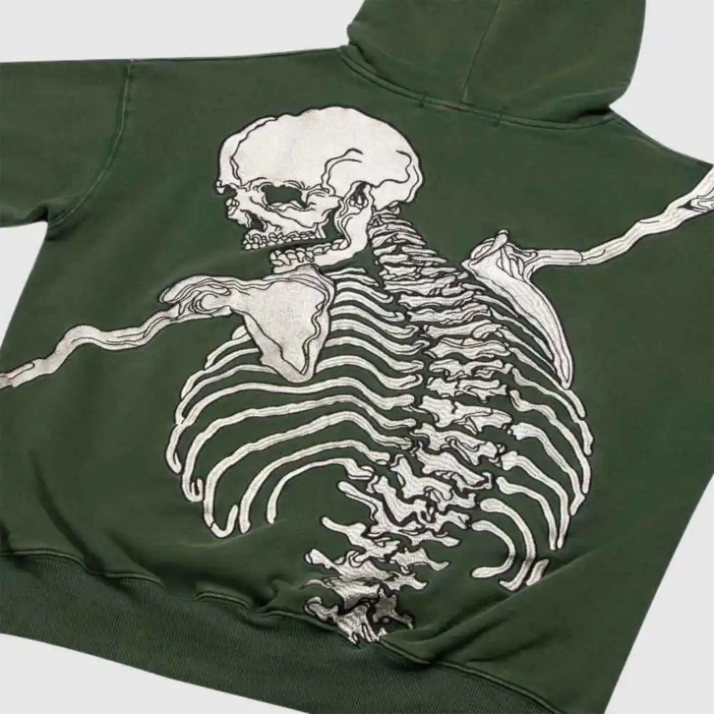 godspeed hunter green hoodie back side zoom