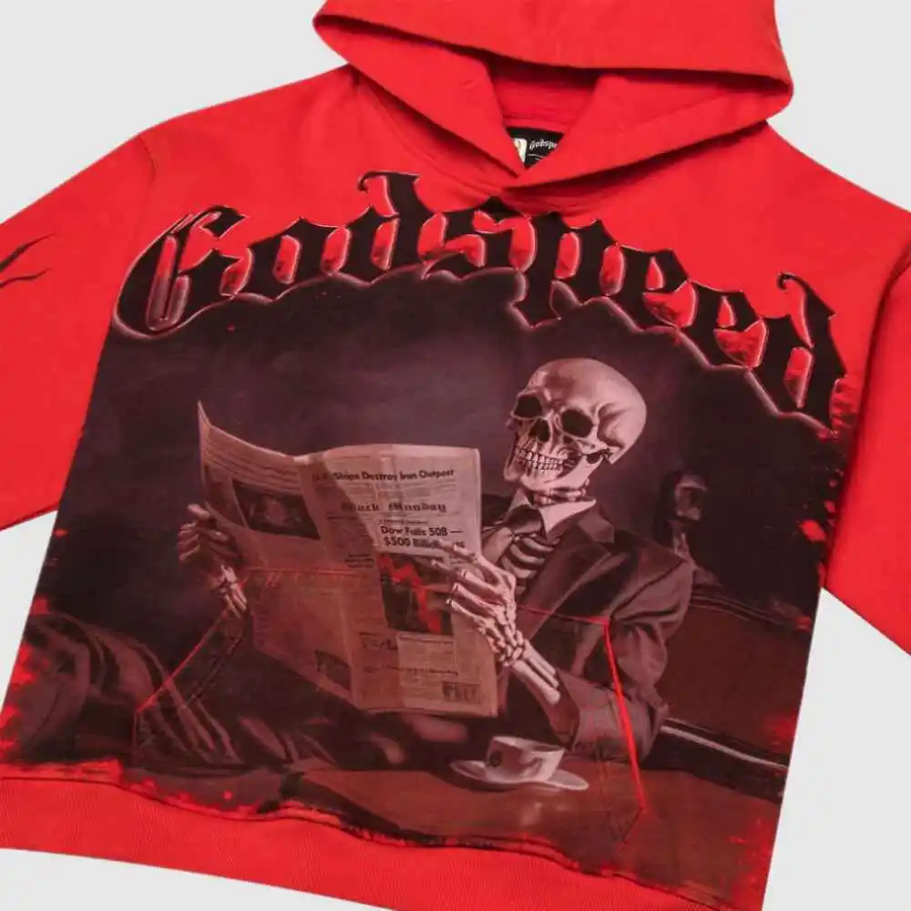 godspeed red hoodie red logo