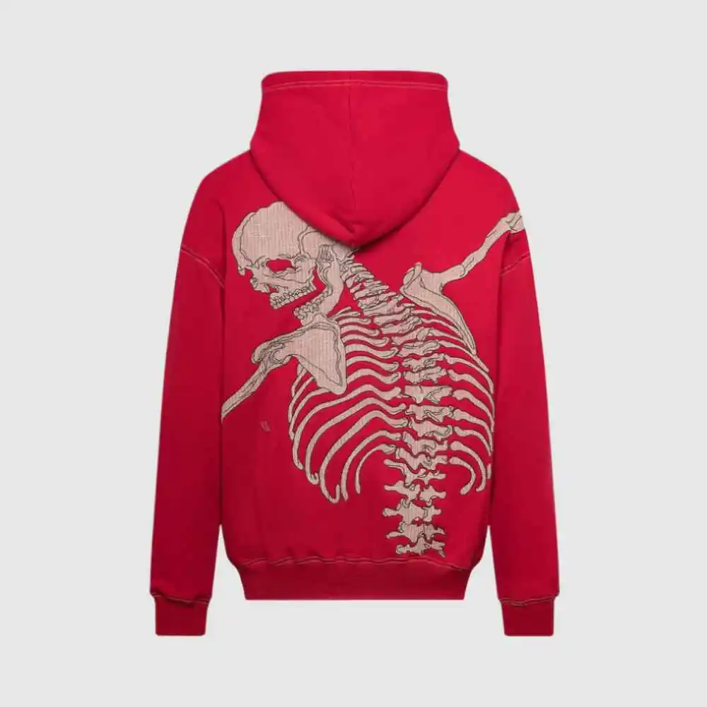 godspeed red white hoodie back side