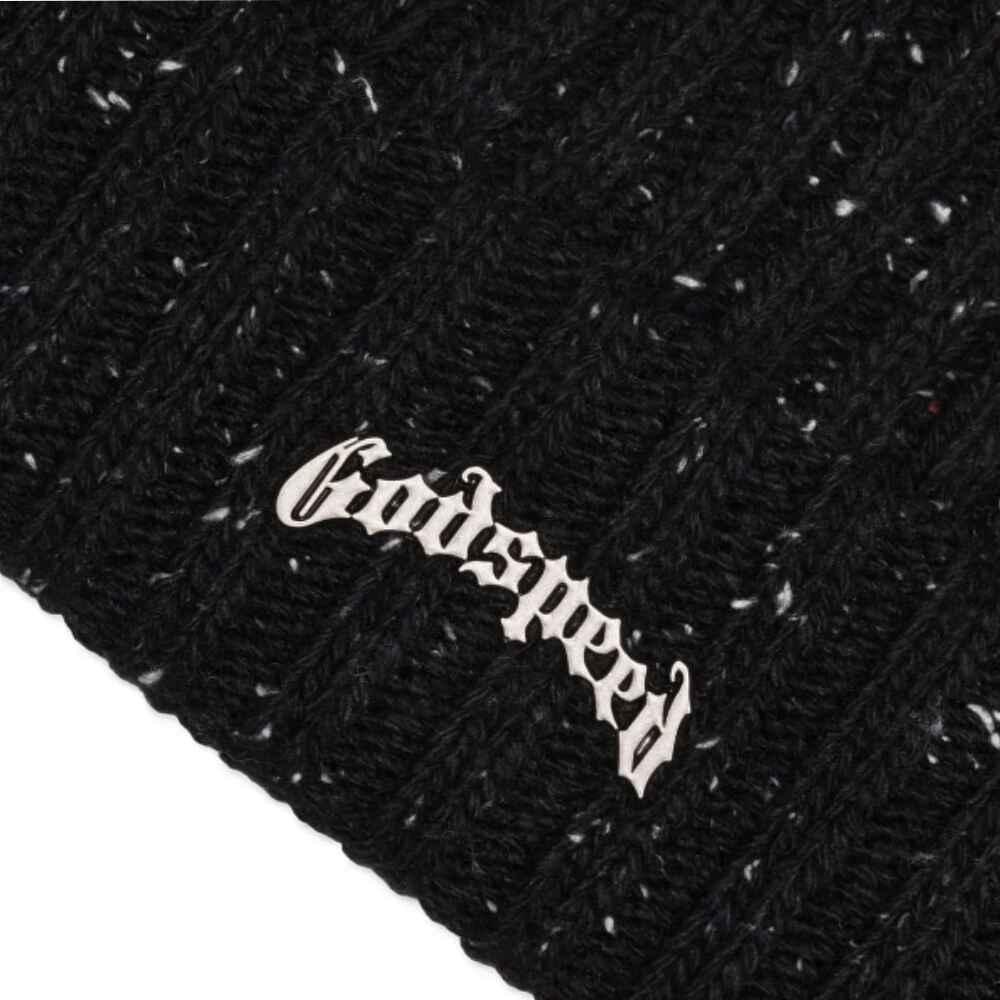 black white beanie logo
