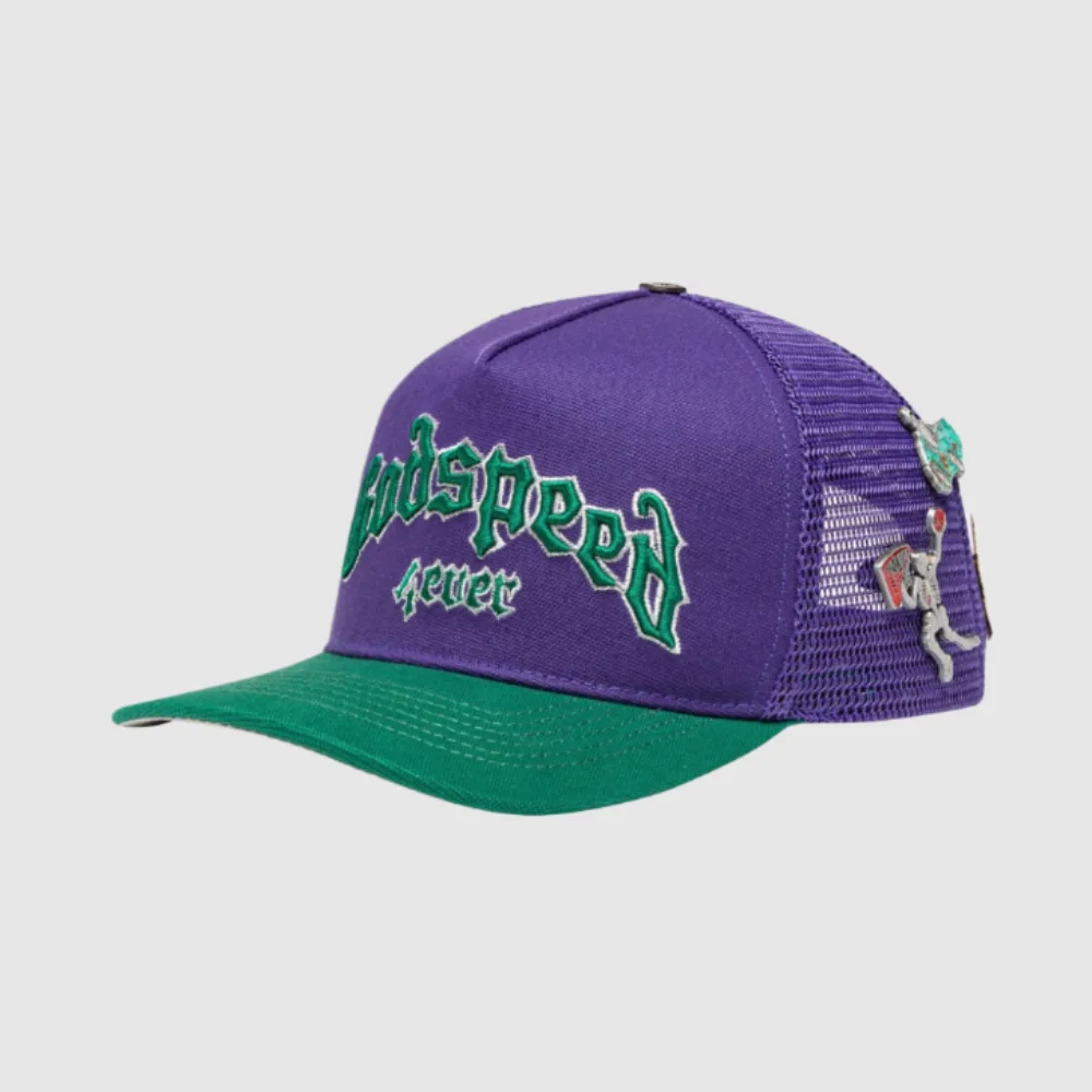 godspeed green and purple hat