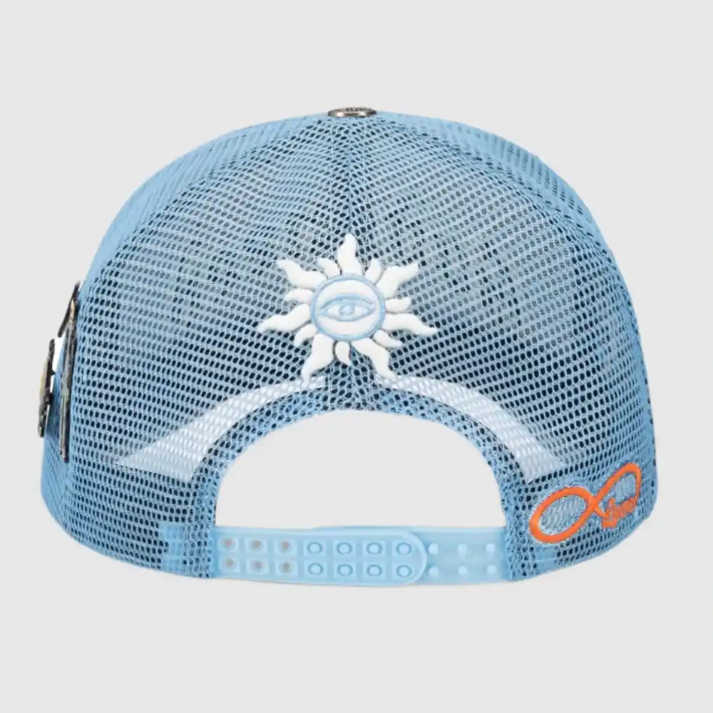 godspeed light blue trucker hat back