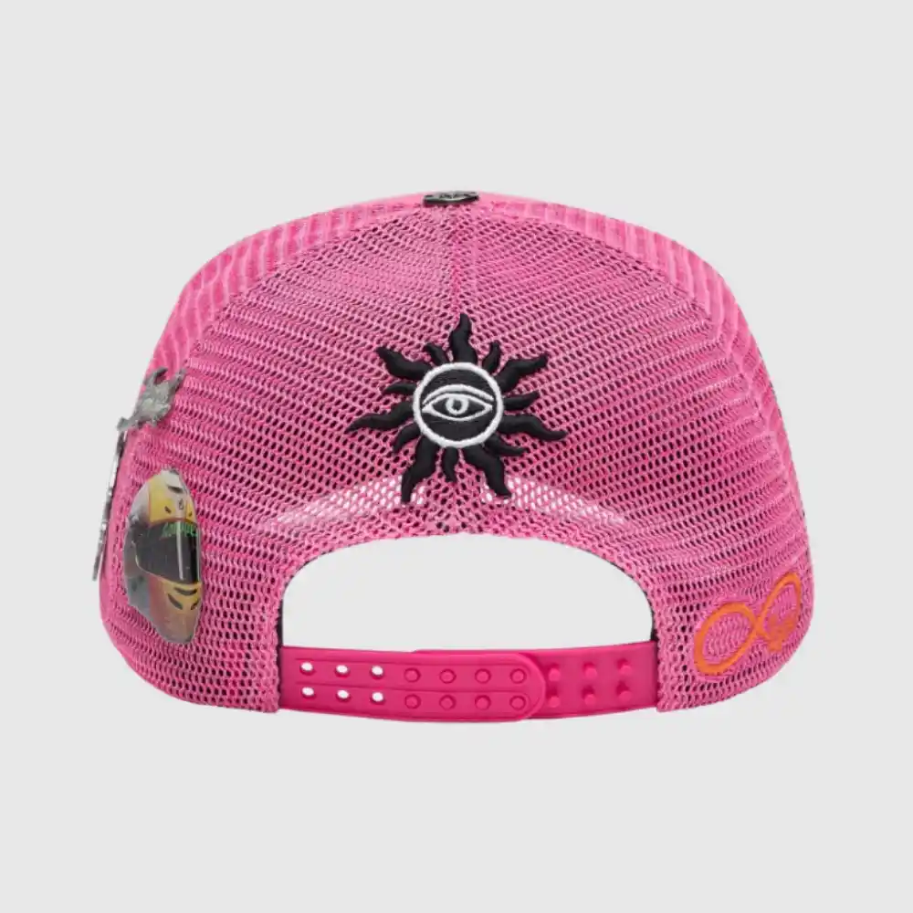 godspeed pink hat beanie back