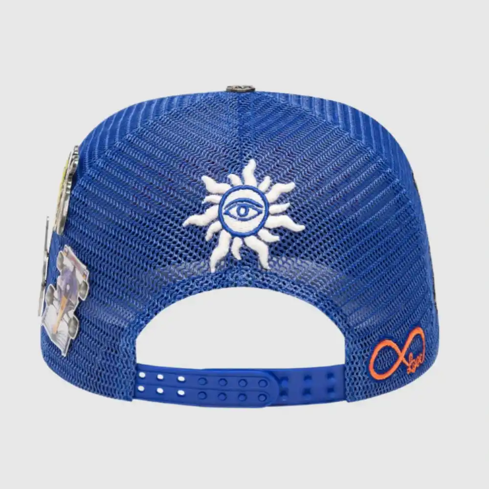 godspeed red white and blue trucker hat back said