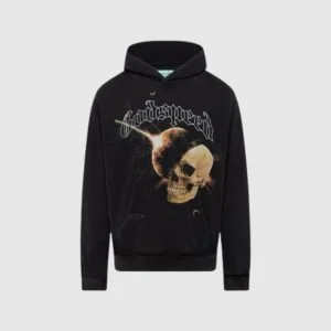 Front view of GODSPEED C.O.W Hoodie in black