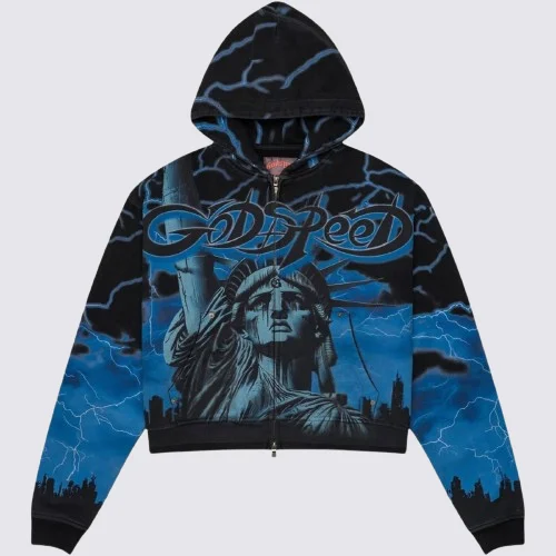 black and blue godspeed hoodie